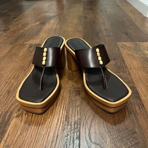 Lucky Brand Platform Brown Sandals